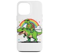 Stile Pixel Arte Tartaruga T-Rex Tirannosauro Grafica 8 Bit Custodia per iPhone 13 Pro Max