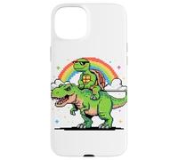 Stile Pixel Arte Tartaruga T-Rex Tirannosauro Grafica 8 Bit Custodia per iPhone 15 Plus