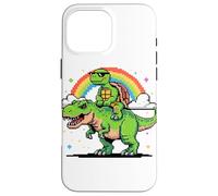 Stile Pixel Arte Tartaruga T-Rex Tirannosauro Grafica 8 Bit Custodia per iPhone 16 Pro Max