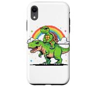 Stile Pixel Arte Tartaruga T-Rex Tirannosauro Grafica 8 Bit Custodia per iPhone XR