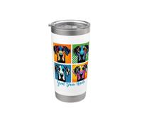 Stile Pop Art Great Dane Uncle Bicchiere termico in acciaio inox doppia parete