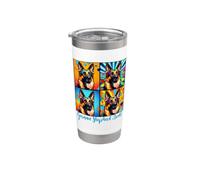 Stile Pop Art Pastore Tedesco Zia Bicchiere termico in acciaio inox doppia parete