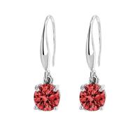 Stile popolare colorato semplice e versatile alla moda zircone ciondola gli orecchini temperamento per le donne piccolo orecchio clip per la seconda spiaggia orecchini per femmina, Misura unica