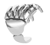 Stile punk teschio mano colonna vertebrale osso polsino in lega gioielli alla moda per donne e uomini unisex clip cartilagine gotico osso clip negazione piercing, One Size, come descritto, come