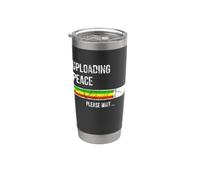 Stile Rastafari Caricamento Pace Nerdy Cool Anti Guerra Bicchiere termico in acciaio inox doppia parete