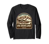 Stile retrò Big Bear Lake California all'aperto Maglia a Manica