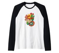 Stile retrò Floreale del Deserto Occidentale del Texas di San Angelo Maglia con Maniche Raglan