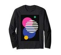 Stile retrò Geometrico Anni '80 Memphis Maglia a Manica