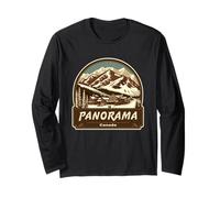 Stile retrò Panorama Canada all'aperto Maglia a Manica