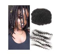 Stile Ricci e Bagnati Afro Kinkys Bulk Human Hair for estensioni Daredlocks Riparazione Locs Twist Braiding Uso quotidiano(8inches)