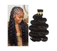 Stile Ricci e Bagnati Body Wave Bulk Human Hair for intrecciare No Weft Brazilian Curly Boho Braids Hair Bundles Uso quotidiano(18 18 18 inches)