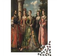 Stile rinascimentale Puzzle 1000Pcs Regina e re Decorazione Per La Casa. Rilassamento E Intelligence Per Adulti E Bambini Da 14 Anni 38x26cm/1000pcs