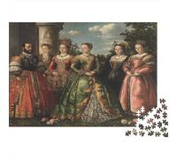 Stile rinascimentale Puzzle 1000Pcs Regina e re Decorazione Per La Casa. Rilassamento E Intelligence Per Adulti E Bambini Da 14 Anni 1000pcs (75x50cm)