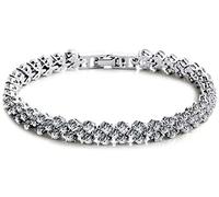 Stile romano Donna Cristallo Bracciali Regali Tennis Bracciali Per Le Donne Matrimonio Con Chiusura Estesa Colore Argento Design Professionale