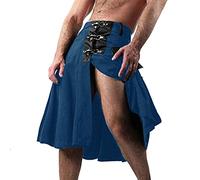 Stile scozzese gonne scozzese per uomini kilt tradizionale tartan irlandese vintage medievale gonna scozzese tartan kilt individualità vintage gotico moda kendo kilt, Z blu., S