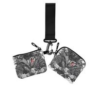 Stile scuro Pericoloso Aspetto Freddo Personaggio Pugnale Portafogli da donna Porta carte di grande capacità Porta soldi con cerniera Tasca portamonete per donna 2 pezzi, scuro, stile, pericoloso