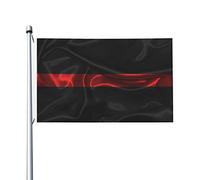 Stile Seta Sottile Linea Rossa Bandiere Di Benvenuto Con 2 Occhielli Bandiera Da Cortile Durevole Bandiere Da Giardino Decorazione Per Patio Interni Fattoria 90X152Cm