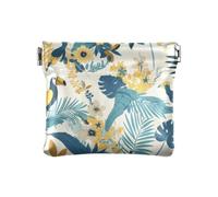 Stile tropicale Foglie e Uccello Modello Giallo e Blu di Modo Delle Donne di Cuoio Della Moneta Borsa Carino Casse di Carta Carino Organizzatori di