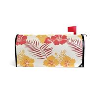 Stile tropicale Foglie Fiore Giallo e Rosso Decorativo mailbox copre per l'inverno carino pasqua magnetica copertura di formato standard Caja de correos