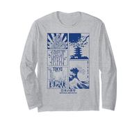 Stile urbano estetico giapponese Retro Art Vibes Tokyo Fashion Maglia a Manica