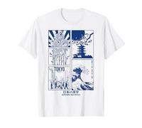 Stile urbano estetico giapponese Retro Art Vibes Tokyo Fashion Maglietta