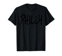 Stile Urbano Philly in Testo Nero Maglietta