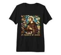 Stile Vetro colorato San Francesco D'Assisi Maglietta Premium