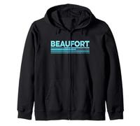 Stile Vintage Anni '70 Beaufort Carolina del Sud Felpa con Cappuccio