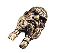 Stile vintage artigianale in ottone vecchio uomo fascino con intricato intaglio dettagli per giardino decorazione casa lunga barba ciondolo anziano, Misura unica, come descritto, come descritto