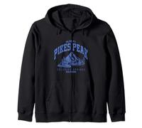 Stile vintage di montagna Pikes Peak Colorado Varsity Style Felpa con Cappuccio