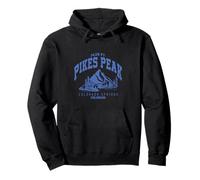 Stile vintage di montagna Pikes Peak Colorado Varsity Style Felpa con Cappuccio