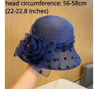 Stile Vintage Donna a Pois Rete Secchio Top Cappello 3D Fiore Ballo Banquet