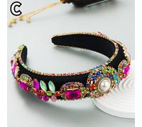 Stile Vintage Donna Strass Perla Fascia Barocco Capelli Accessori per