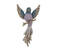 Stile vintage Hawks Pin Gioielli Con Pietre di Cristallo Colorate Robusta Lega Artigianato Multiuso Accessorio di Moda Per Dare Strass Scintillanti Hawks Spilla Pin, Misura unica, come descritto