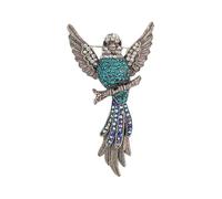 Stile vintage Hawks Pin Gioielli Con Pietre di Cristallo Colorate Robusta Lega Artigianato Multiuso Accessorio Moda Per Dare Regalo Frizzante Hawks Spilla Per Capispalla Decorazione, Misura unica