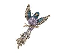 Stile vintage Hawks Pin Gioielli Con Pietre di Cristallo Colorate Robusta Lega Artigianato Multiuso Accessorio Moda Per Dare Regalo Frizzante Hawks Spilla Per Capispalla Decorazione, Misura unica