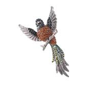 Stile vintage Hawks Pin Gioielli Con Pietre di Cristallo Colorate Robusta Lega Artigianato Multiuso Accessorio Moda Per Dare Regalo Frizzante Hawks Spilla Per Capispalla Decorazione, Misura unica