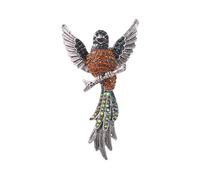 Stile vintage Hawks Pin Gioielli Con Pietre di Cristallo Colorate Robusta Lega Artigianato Multiuso Accessorio Moda Per Dare Lega Vintage Hawks Spilla Regalo, Misura unica, come descritto