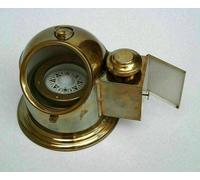 Stile Vintage Marino Chiesuola Barca Olio Lampada Ottone Nautico Bussola Gimbal