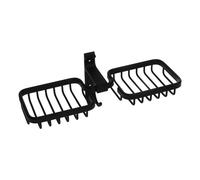 Stile vintage nero autoadesivo fissato al muro bagno doccia portasapone 2