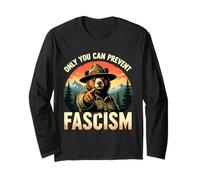 Stile Vintage prevenire Il fascismo Orso Foresta satira Politica Maglia a Manica