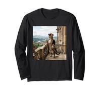 Stile Vittoriano Cat Balcone Ritratto Elegante Palazzo Maglia a Manica