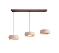 Stile Wabi-Sabi 2/3 Luci a sospensione Luci a sospensione naturale Lampade sospese a leva retrò lampadario in pietra naturale Tricolor Luci a sospensione regolabile a sospensione per soggiorno camera