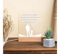 Stileitaliano lampada con frase personalizzata idea regalo festa dei nonni compleanno led multicolore regali nonno nonna natale nipote nipoti (Nonno)