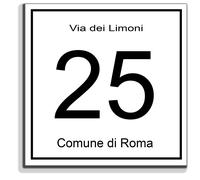 Stileitaliano numero civico moderno personalizzato esterno ed interno in