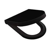 STILFORM SOHO 2.0 - Sedile WC con sistema di abbassamento automatico (termoindurente), design moderno opaco, colore: Nero