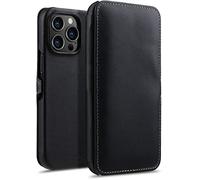 StilGut cover a libro compatibile con iPhone 14 Pro Max (6.7") custodia in pelle con chiusura clip, cover in pelle - Nero nappa