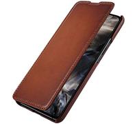 StilGut Cover a Libro Compatibile con OnePlus Nord Custodia in Pelle Ultrasottile, apribile di 360 Gradi, Cover in Pelle - Cognac Anticato