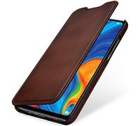 StilGut Cover Huawei P30 Lite Custodia in Pelle Compatibile con Huawei P30 Lite Lite a Libro, Marrone Antico
