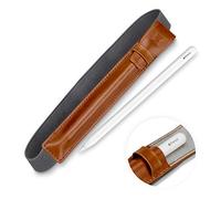 StilGut Custodia Apple Pencil compatibile con iPad Pro 11 2020 e 2018 e iPad Air 4 in vera pelle, cognac